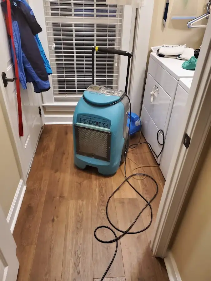 Commercial dehumidifier deployed for Flood Damage Cleanup in Bloomington